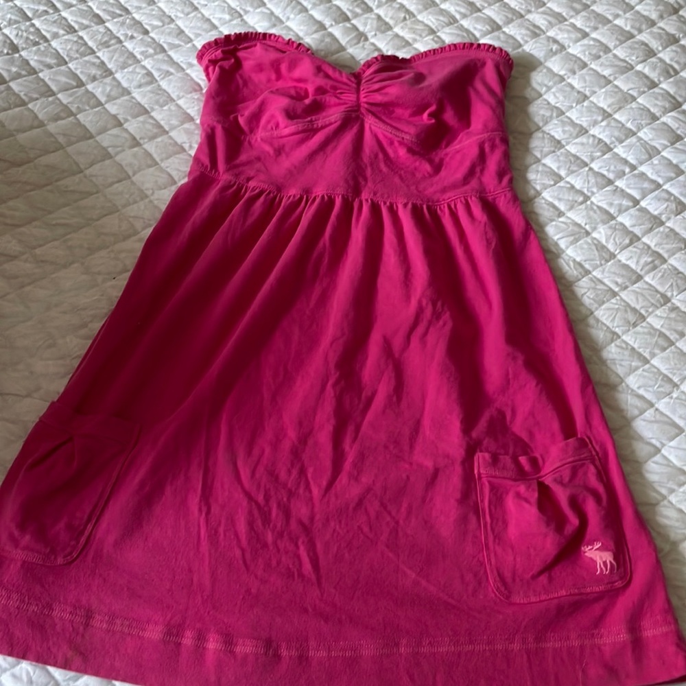 y2k Abercrombie and Fitch strapless dress